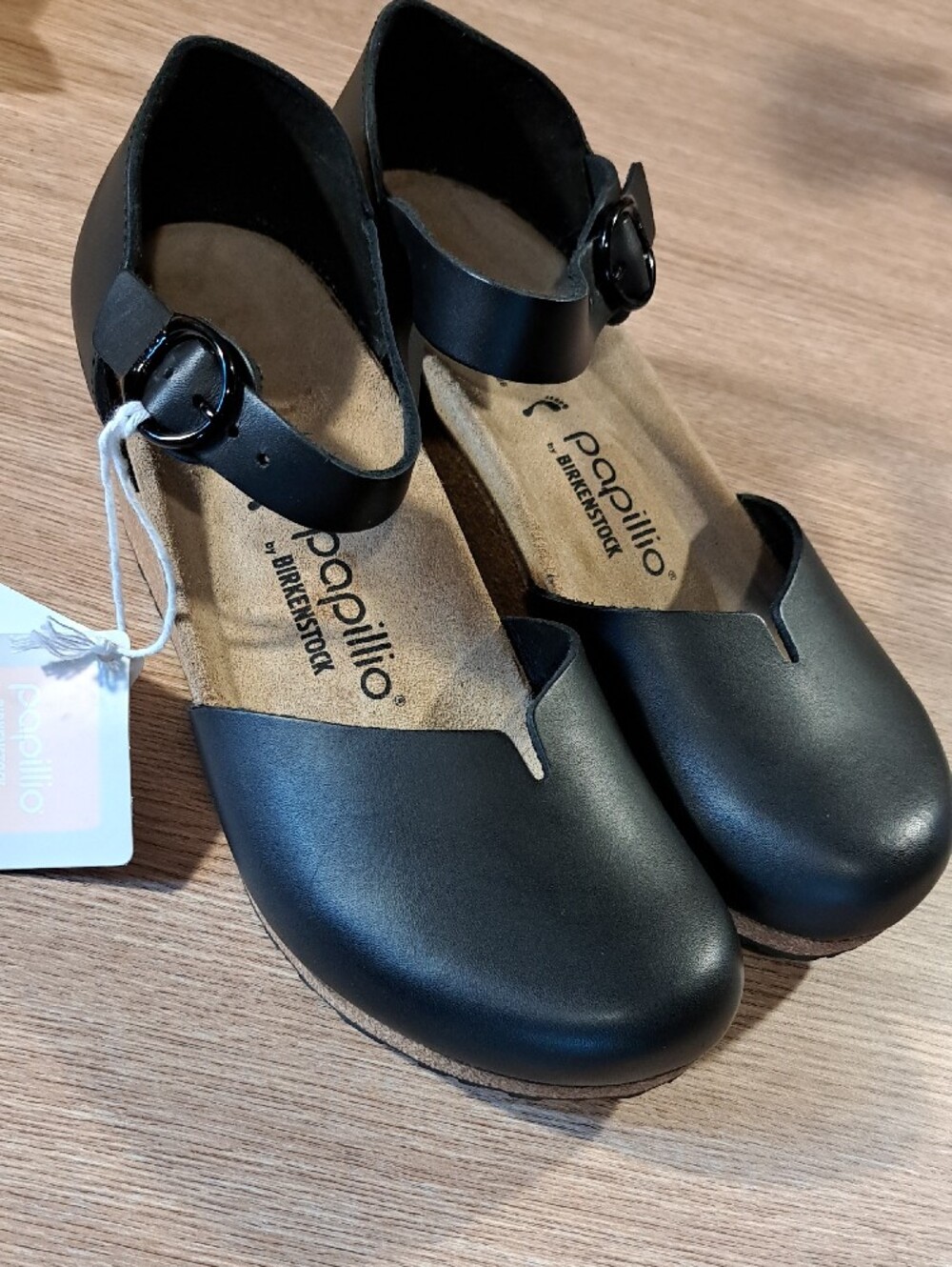 Birkenstock Papillio Black Cork Wedge Mary Jane Sandal 41 US 10/10.5 - Picture 2 of 12